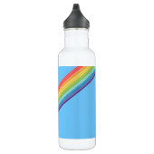 Diagonale regenboogstrepen waterfles  (Rechts)