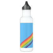 Diagonale regenboogstrepen waterfles  (Links)
