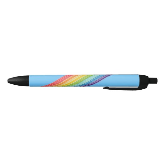 Diagonale regenboogstrepen zwarte inkt pen (Bodem)