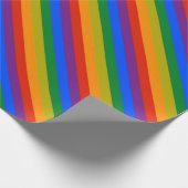 Diagonale regenboogstrips cadeaupapier (Hoek)