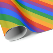 Diagonale regenboogstrips cadeaupapier (Rol Hoek)