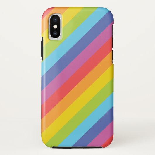 Diagonale regenboogstrips: mobiele telefoondraagta Case-Mate iPhone case (Achterkant)