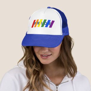 Diagonale regenboogstrips voor PRIDE Bold Trucker Pet