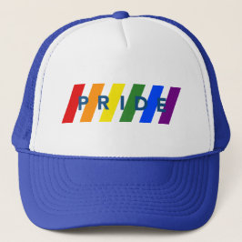 Diagonale regenboogstrips voor PRIDE Bold Trucker Pet