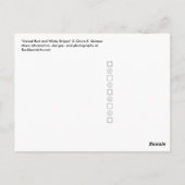 Diagonale rode en witte strepen briefkaart (Achterkant)