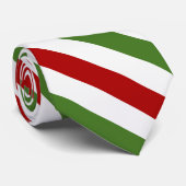 Diagonale rode, witte en groene strepen stropdas (Opgerold)