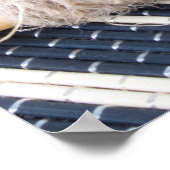 Diagonale samenstelling op een tafel met verse sla poster (Hoek)