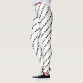 diagonale schopkoningin ontwerpt wit leggings (Links)