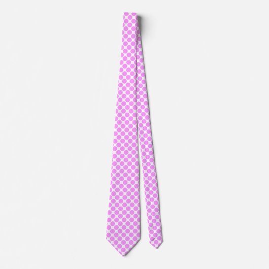 Diagonale spots - Licht Violet op wit Stropdas (Voorkant)