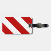 Diagonale staven voor rood en wit bagagelabel (Achterkant horizontaal)