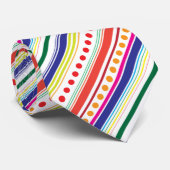 Diagonale Stippen en strepen Stropdas (Opgerold)