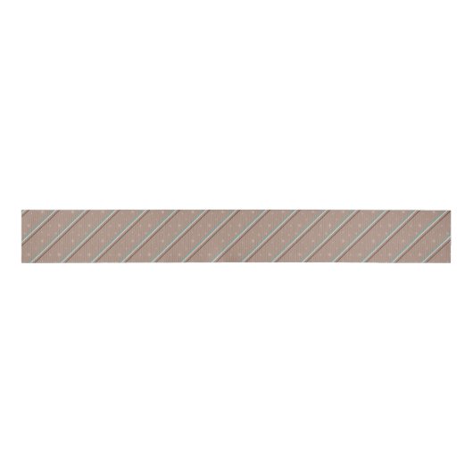 Diagonale streep coa bruin ID596 Grosgrain Lint (Voorkant)
