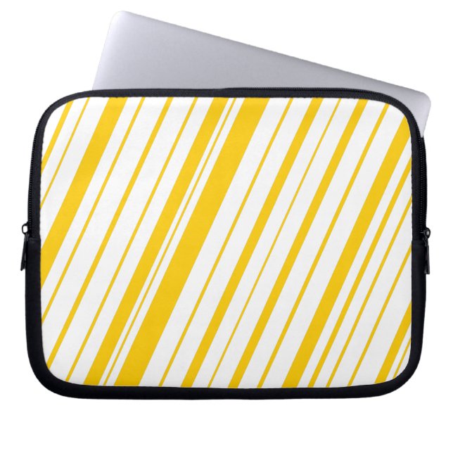 Diagonale streep ~ Goud Laptop Sleeve (Voorkant)