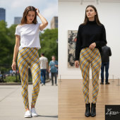 Diagonale Streep Goud Zilver Metaalglans Leggings