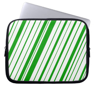 Diagonale streep ~ groen laptop sleeve