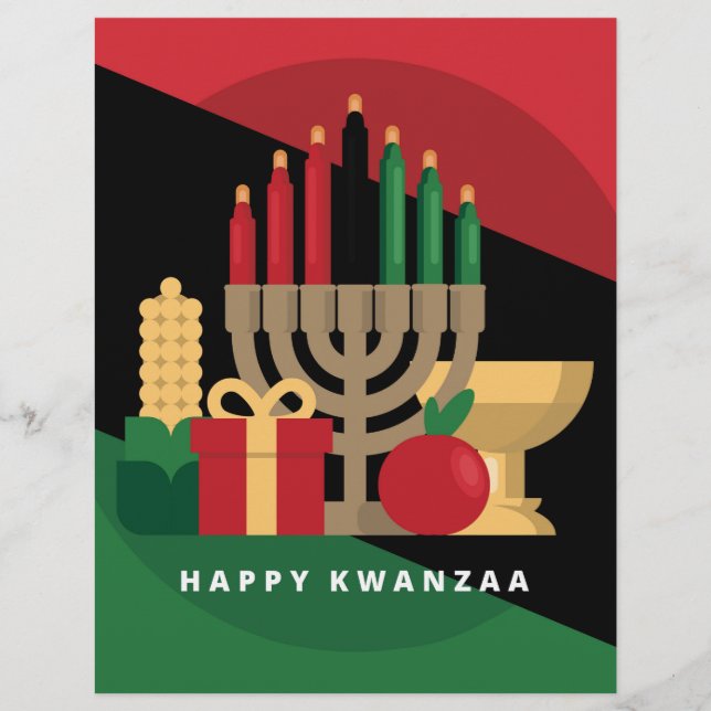 diagonale streep Happy Kwanzaa (Voorkant)