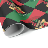 diagonale streep Happy Kwanzaa Cadeaupapier (Rol Hoek)