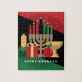 diagonale streep Happy Kwanzaa Legpuzzel (Verticaal)