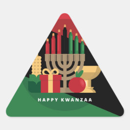 diagonale streep Happy Kwanzaa Sticker