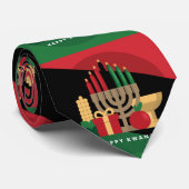 diagonale streep Happy Kwanzaa Stropdas (Opgerold)