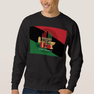 diagonale streep Happy Kwanzaa Trui