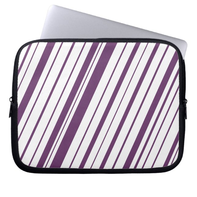 Diagonale streep ~Lavendel Laptop Sleeve (Voorkant)