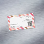 Diagonale Streep Moderne QR Code Magnetisch Visitekaartje (Voorbeeld)