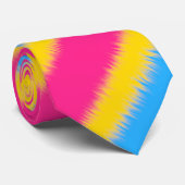 Diagonale streep Pansexual Flag Stropdas (Opgerold)