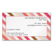 Diagonale Streep Warm Toned Modern Magnetisch Visitekaartje (Voorkant)