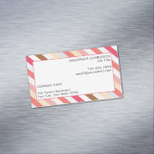 Diagonale Streep Warm Toned Modern Magnetisch Visitekaartje (Voorbeeld)