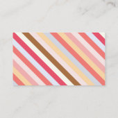 Diagonale Streep Warm Toned Modern Visitekaartje (Achterkant)