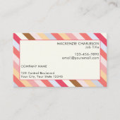 Diagonale Streep Warm Toned Modern Visitekaartje (Voorkant)