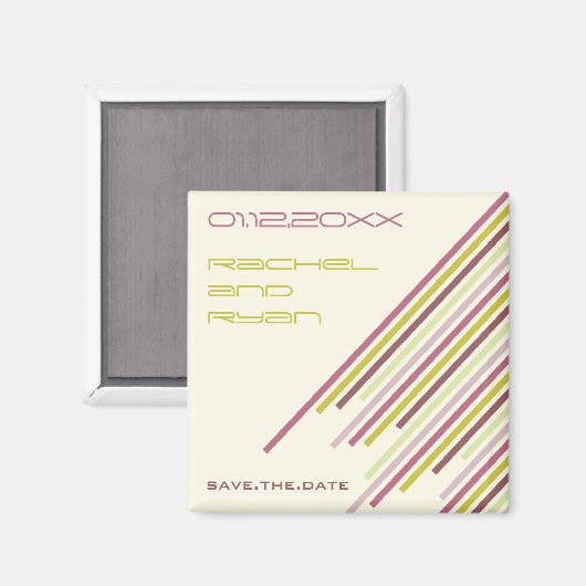 Diagonale Strepen | 02 * Paarse Droom | sparen Magneet (Voorkant / Achterkant)