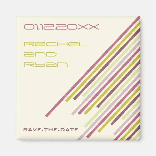 Diagonale Strepen | 02 * Paarse Droom | sparen Magneet (Voorkant)