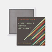 Diagonale Strepen | 03 * Tutti Frutti | sparen Magneet (Voorkant / Achterkant)