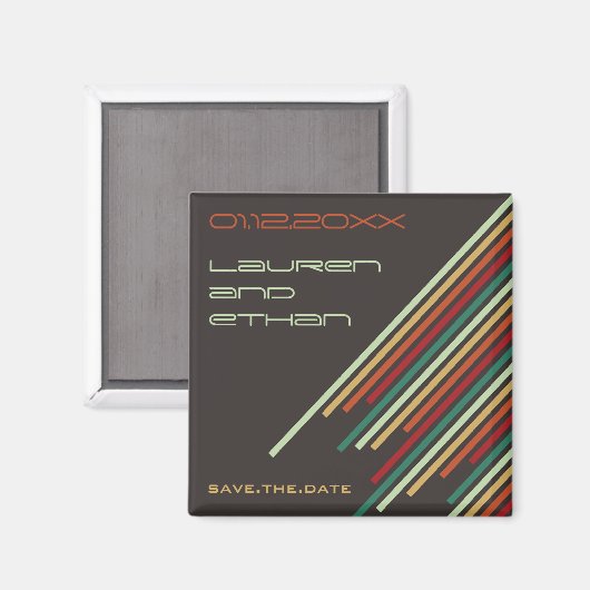 Diagonale Strepen | 03 * Tutti Frutti | sparen Magneet (Voorkant / Achterkant)