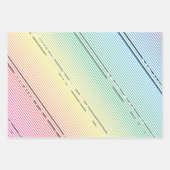 Diagonale strepen achtergrond 10 inpakpapier vel (Voorkant 3)