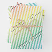 Diagonale strepen achtergrond 10 inpakpapier vel (In situ)