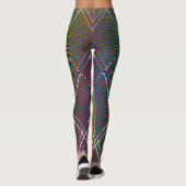 Diagonale strepen achtergrond 11 leggings (Achterkant)