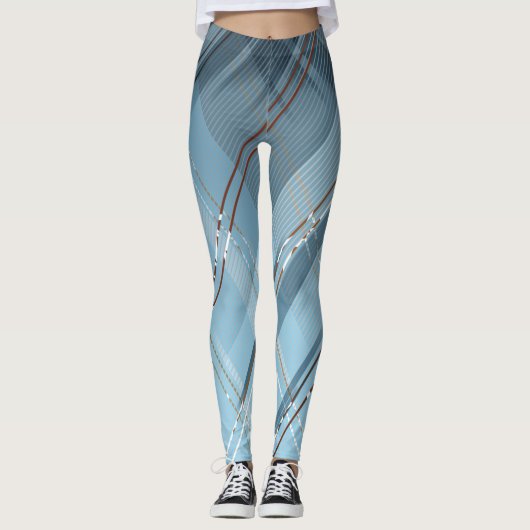 Diagonale strepen achtergrond 4 leggings (Voorkant)