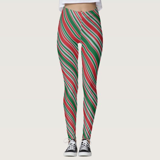 Diagonale strepen achtergrond leggings (Voorkant)