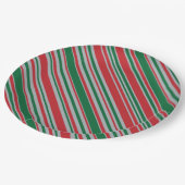 Diagonale strepen achtergrond papieren bordje (Gekanteld)