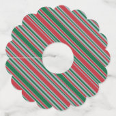 Diagonale strepen achtergrond wijnglaslabel (Voorkant)