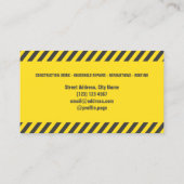 Diagonale strepen, constructiewijze visitekaartje (Achterkant)