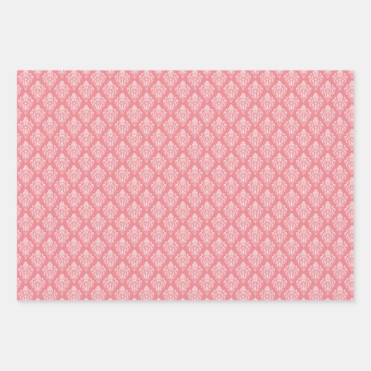 Diagonale strepen en Damaskwikpapier set Inpakpapier Vel (Voorkant)