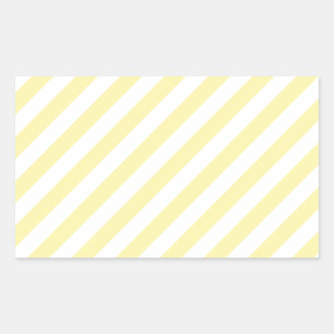 Diagonale strepen-geel2-lichtgeel en maïs rechthoekige sticker