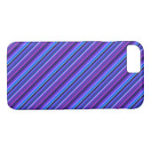 Diagonale strepen in blauw en paars Case-Mate iPhone case (Achterkant (Horizontaal))