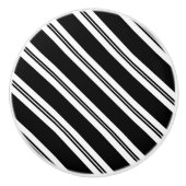 Diagonale strepen keramische knop (Voorkant)