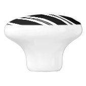 Diagonale strepen keramische knop (Zijkant)