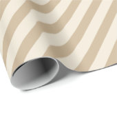 Diagonale strepen kerst beige van wit cadeaupapier (Rol Hoek)